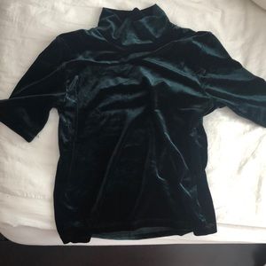 Velvet green top shop shirt